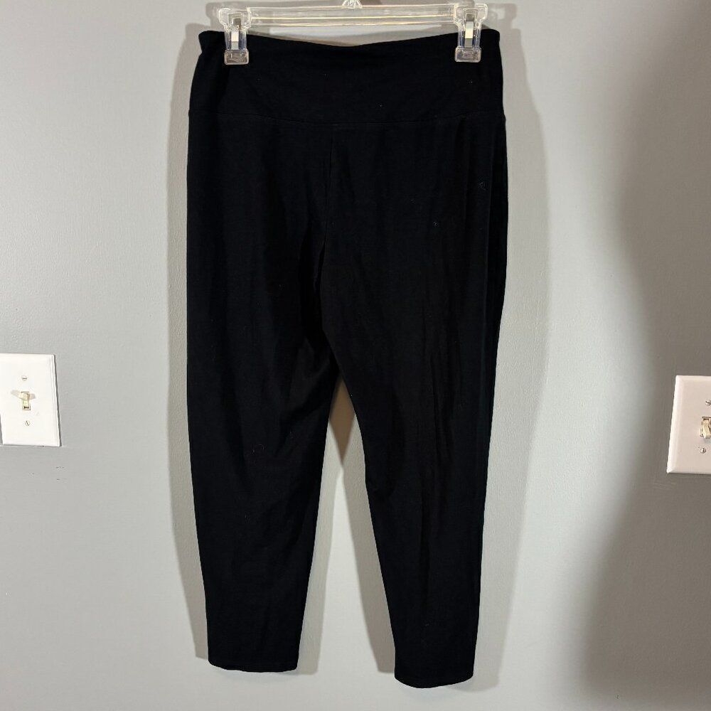 J Jill Wearever Black Knit Stretch Elastic Waist Cropped Pants Size XS Petite